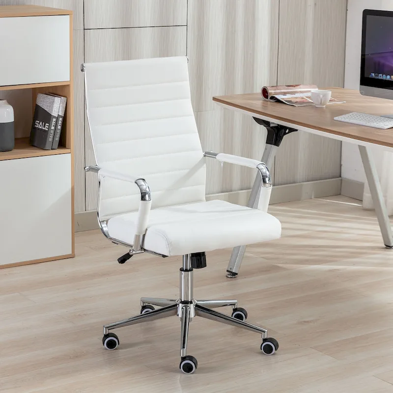 Ergonomic Office Desk Chair PU Leather Height Adjustable Swivel Chair