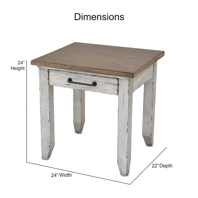 Steve Silver Two-Tone Finish 1-drawer Wooden Side Table