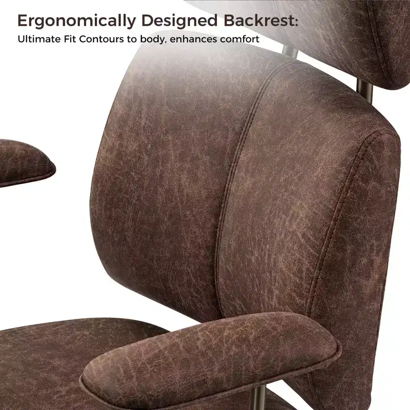 EUREKA ERGONOMIC Cameron, Faux Suede Fabric High Back Office Chair