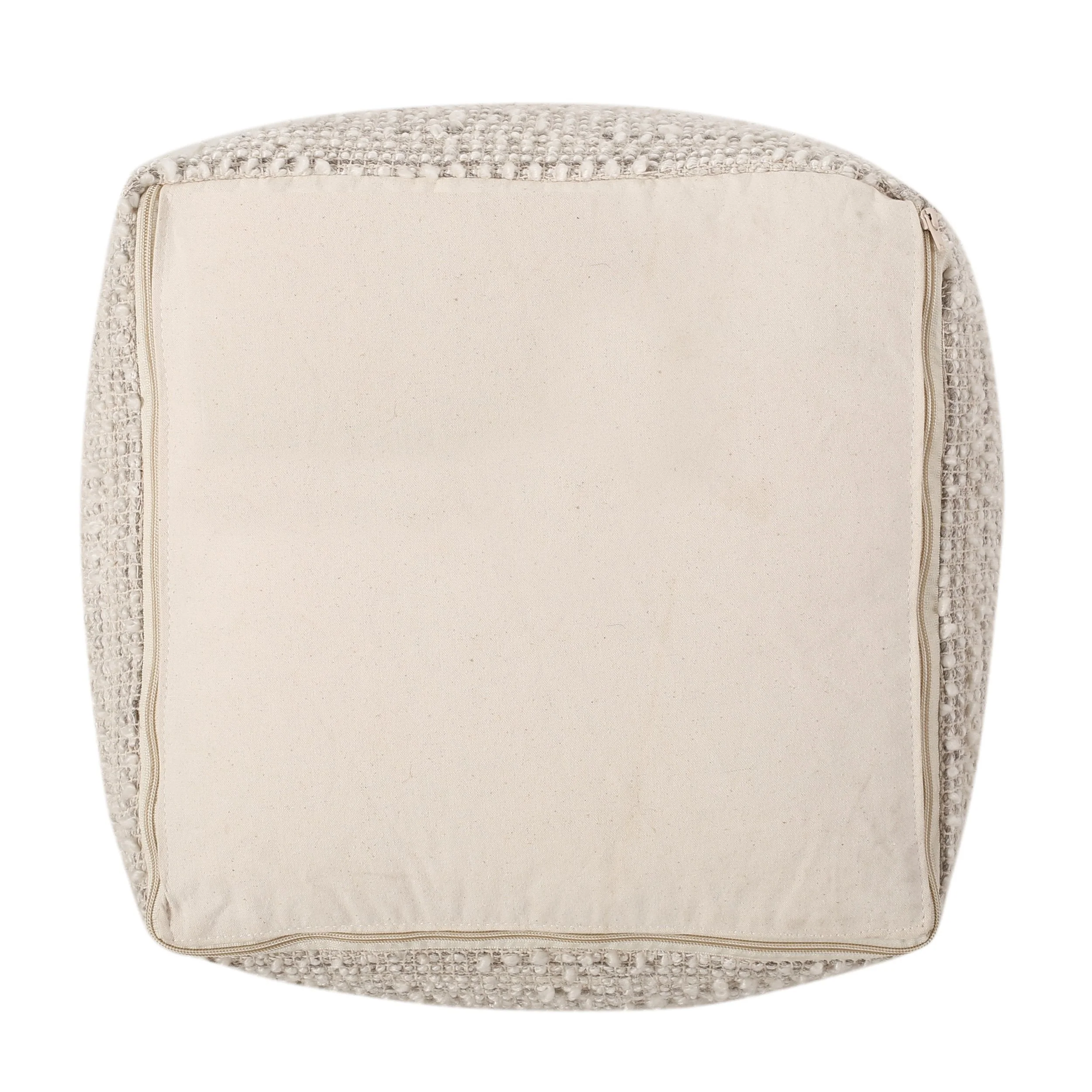 Boho Handcrafted Fabric Cube Pouf - NH604413