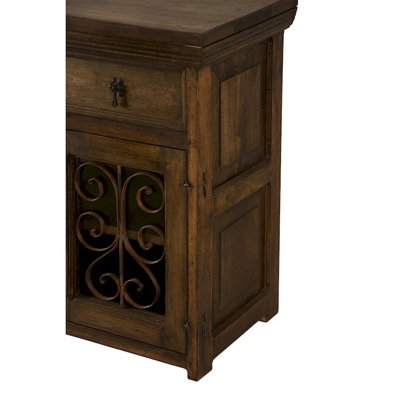 Handmade Solid Reclaimed Barn Wood & Wrought Iron Hardware Buffet & Sideboard 54 Width