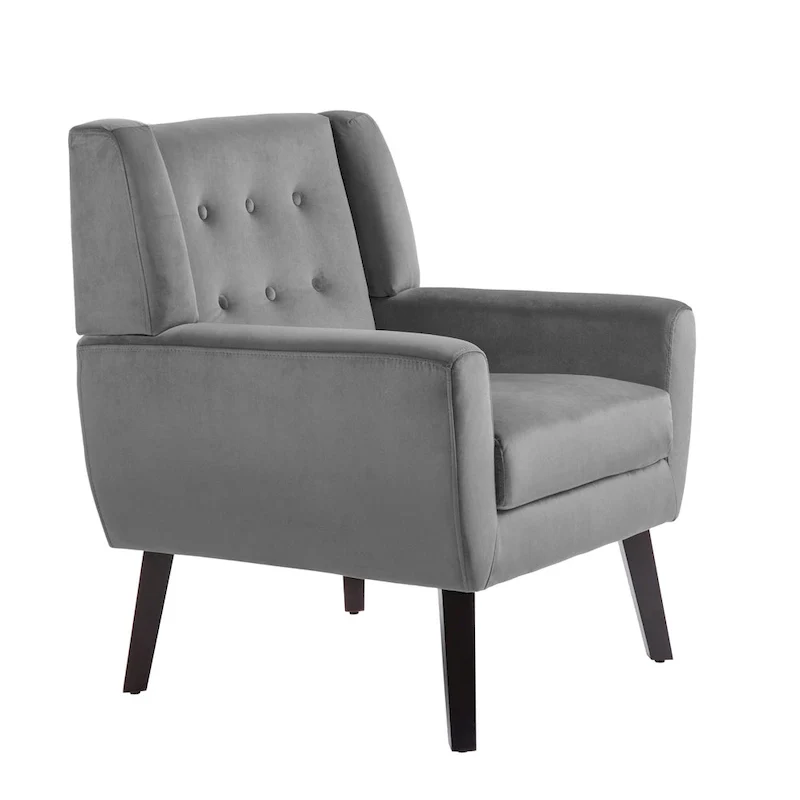 Velvet Upholstered Armchair Tufted Accent Chairs Set of 2