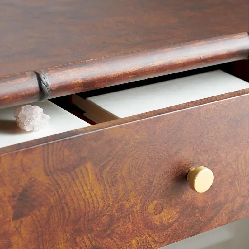 SAFAVIEH Francina Dark Brown/ Gold 2-Shelf Console Table - 42  W x 15.8  L x 29  H - 42Wx16Dx29H