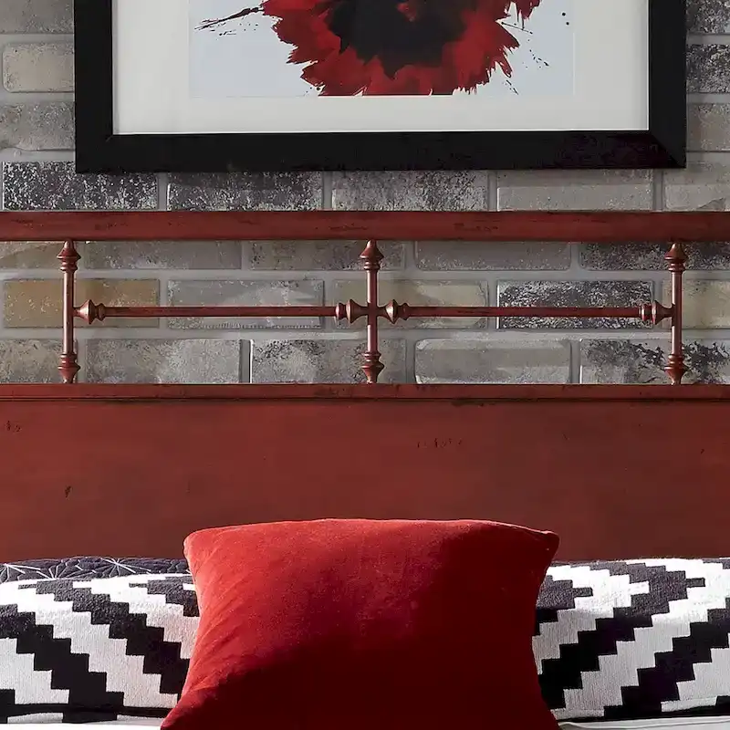 Metal Distressed King Headboard