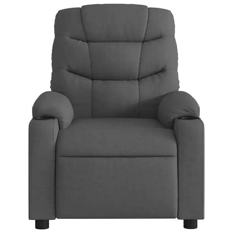 Dark Gray Fabric Electric Massage Recliner Chair, 1-Seat