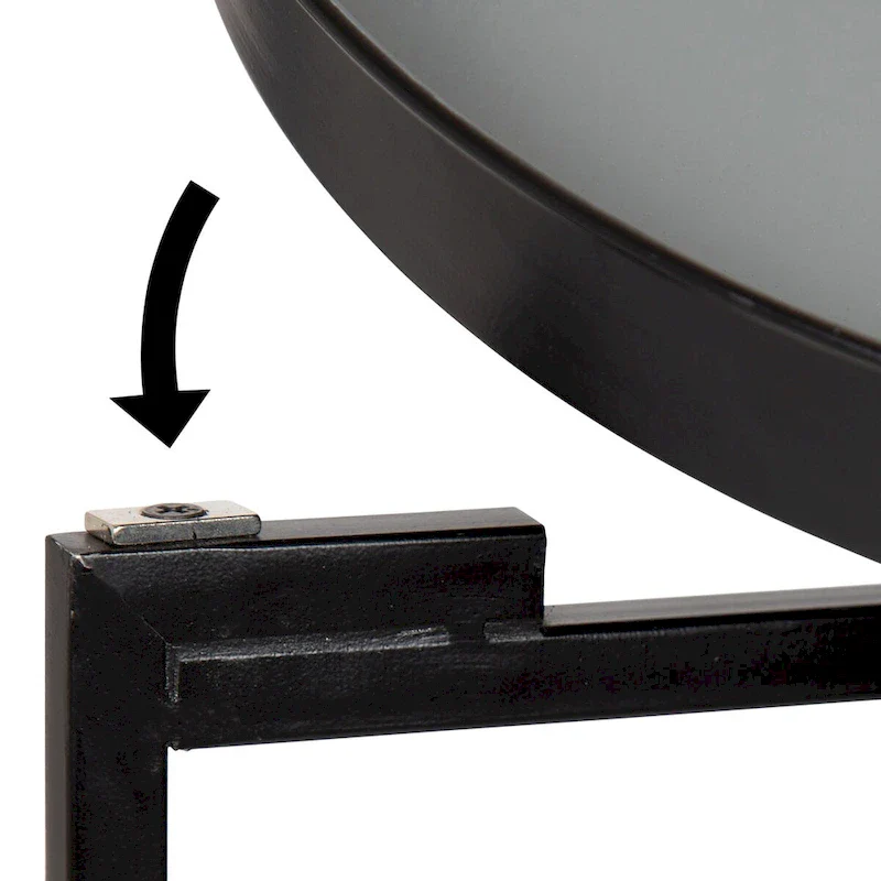 Kate and Laurel Celia Round Metal Tray/ Foldable Accent Table - 14x14x25.75