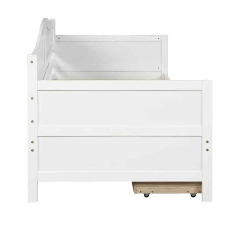 Twin Wooden Daybed with 2 drawers / Trundle Bed, Sofa Bed for Bedroom Living Room,No Box Spring Needed