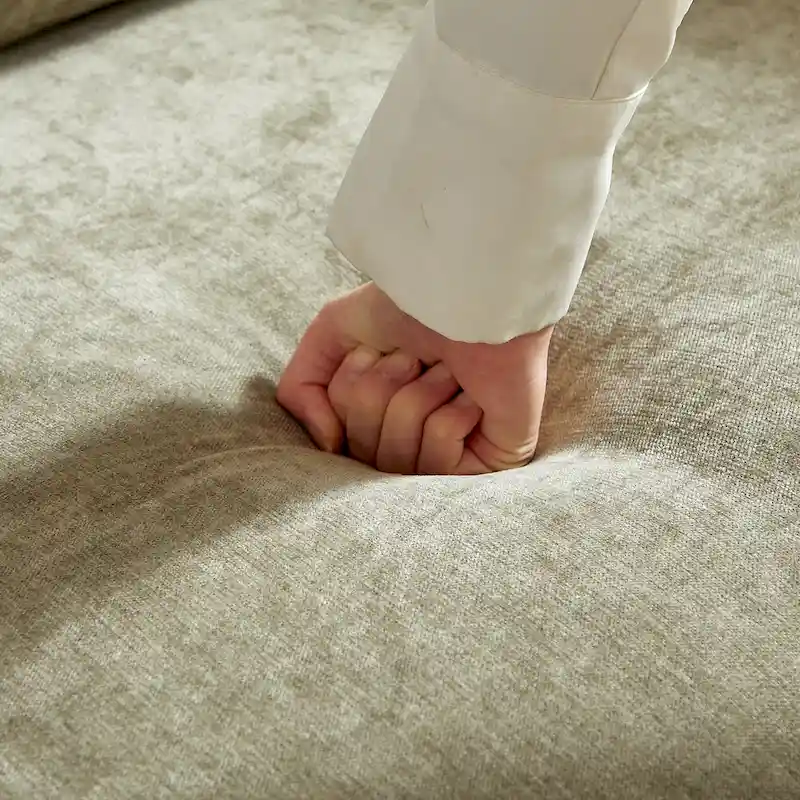 Light Green 88 Chenille 3-Seater Sofa with 2 Extra Pillows and Thickly Padded Seat