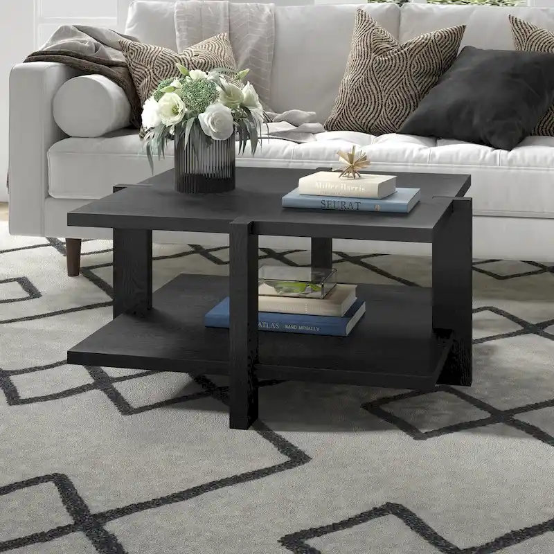 4-piece Vintage Black Wood Panel Bedroom