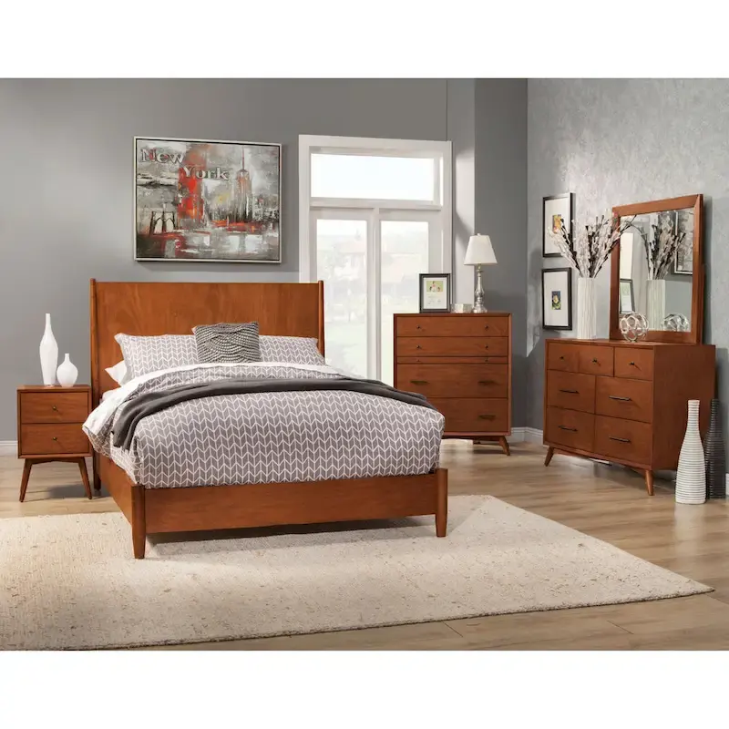 Carson Carrington Grenivik Mid Century Modern Panel Bed