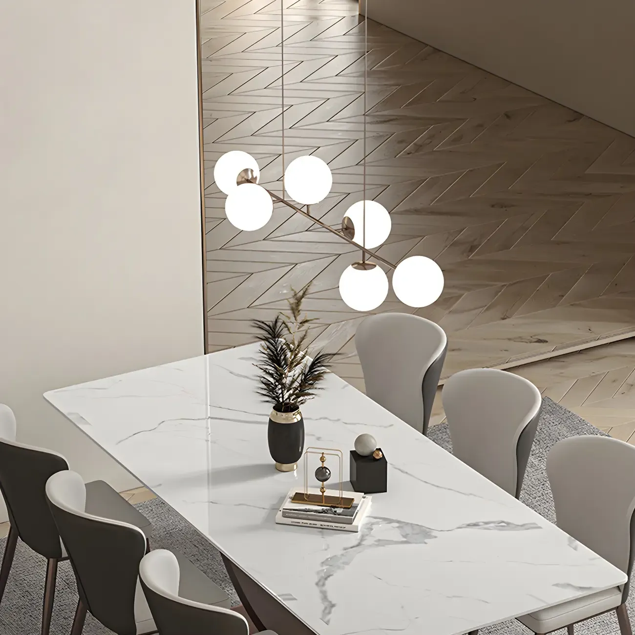 Dining Area Sputnik Glass Globe Pendant Light