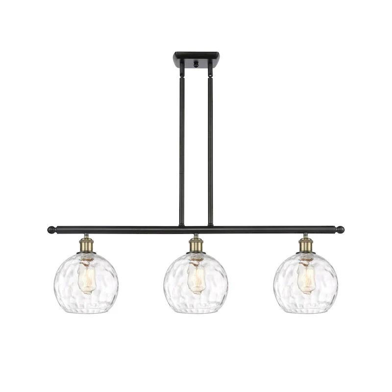 Innovations Lighting Athens Water Glass 3 Light 36  Island Light - 8  Shade