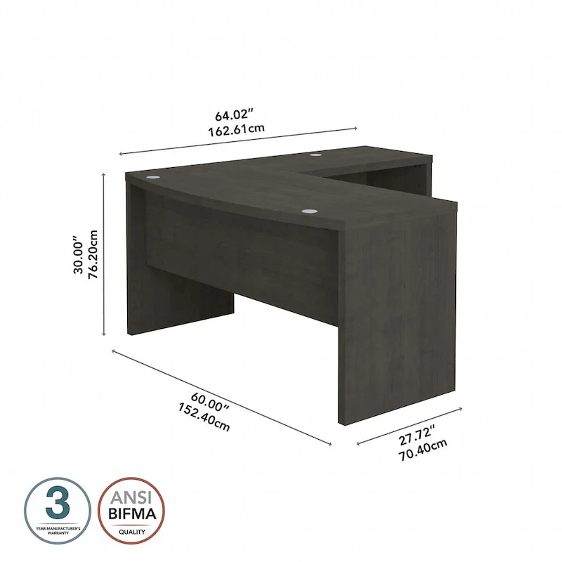 Echo L Shaped Bow Front Desk by Bush Business Furniture