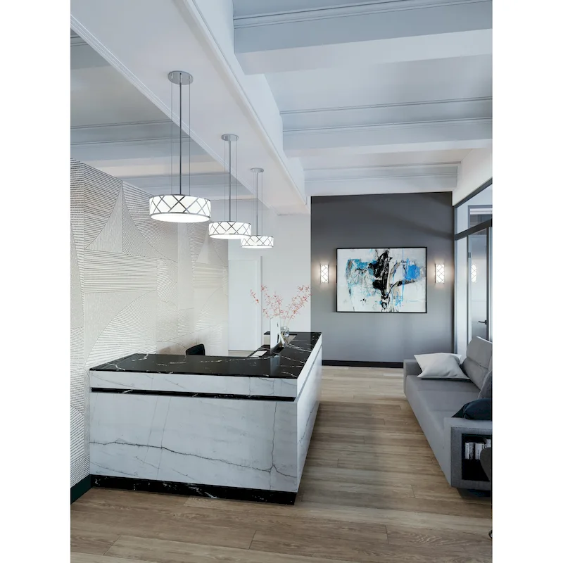 AFX Haven 17  Pendant - Satin Nickel Finish