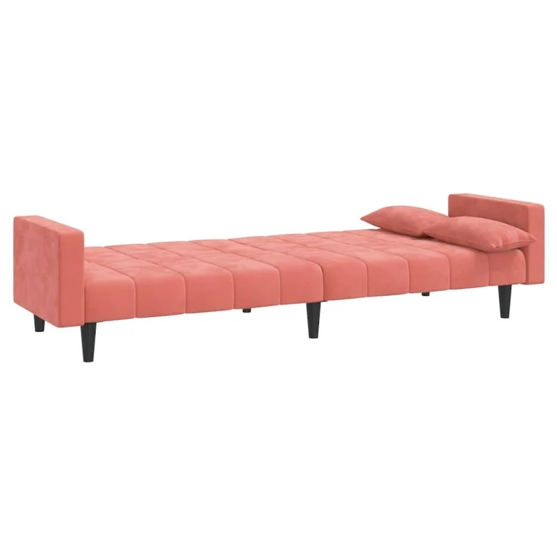 vidaXL 2-Seater Sofa Bed Upholstered Convertible Sleeper Sofa Couch Velvet - 86.6  x 33.3  x 27.2