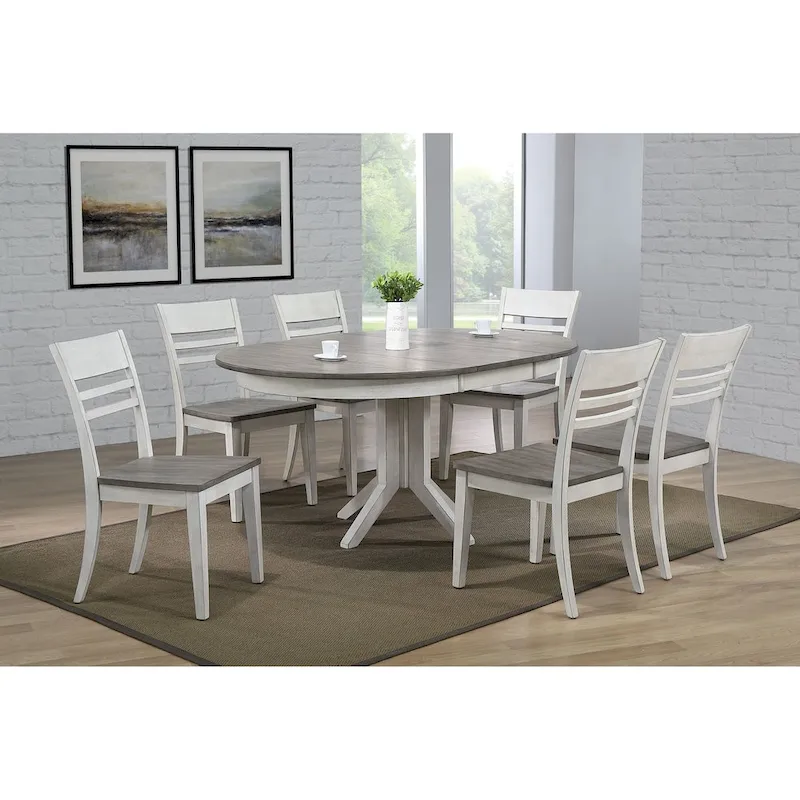 The Gray Barn Avalon 7-piece Dining Set in Ash and Stormy White