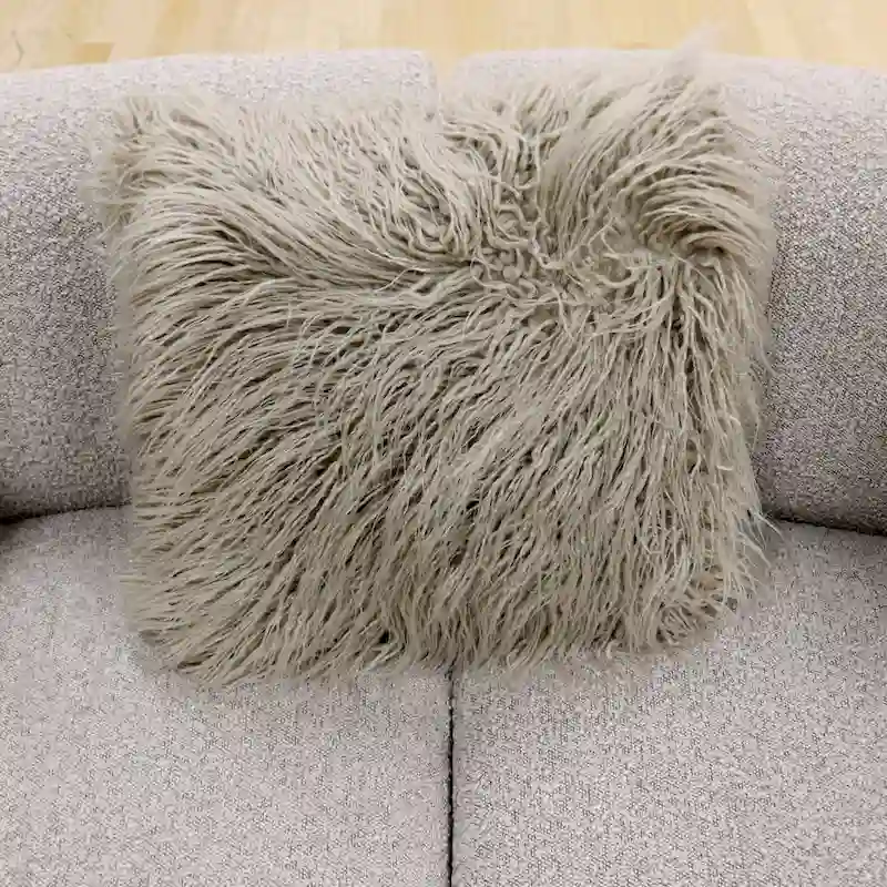 Pasargad Home Simona Curved Sofa with 3 Pillow Included