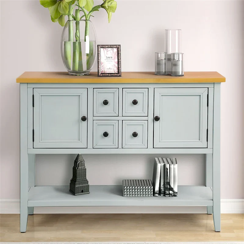Buffet Sideboard Console Table with Bottom Shelf