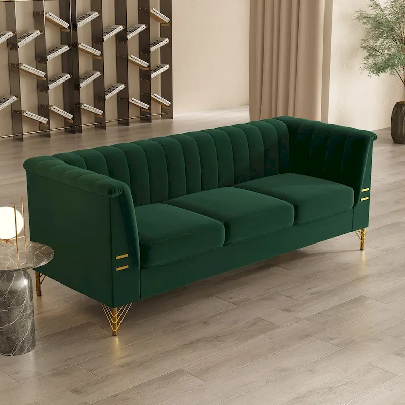82.67  W Velvet Sofa