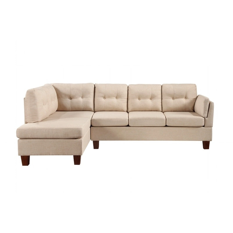 Dalia Linen Modern Sectional Sofa with Left Facing Chaise