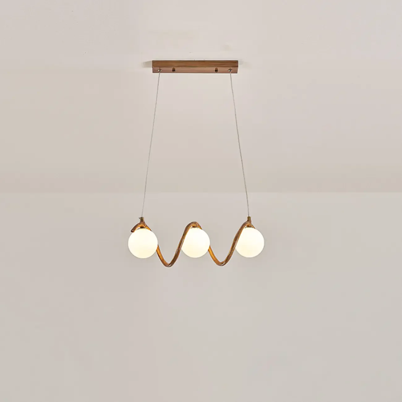 Modern Adjustable Wave Kitchen Island Pendant Light