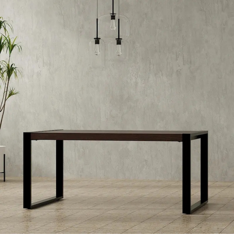 66 x 40 Inch Rectangle Modern Industrial Dining Table
