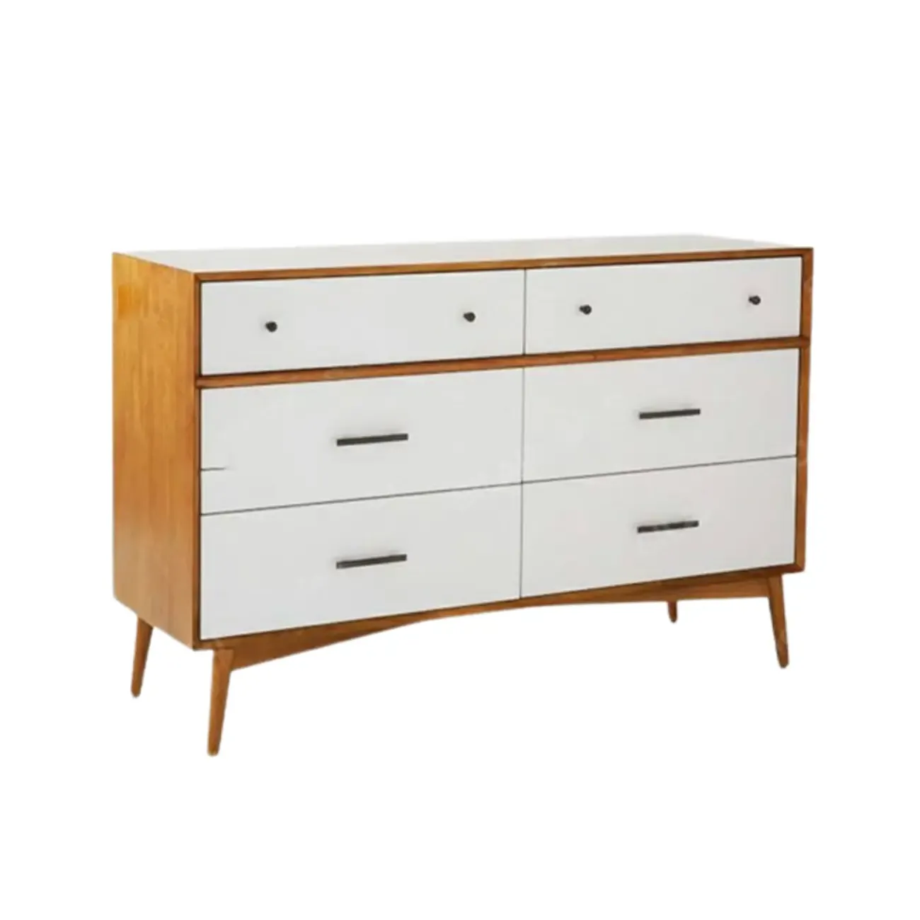 Industrial Wooden Dresser with 6-Drawers