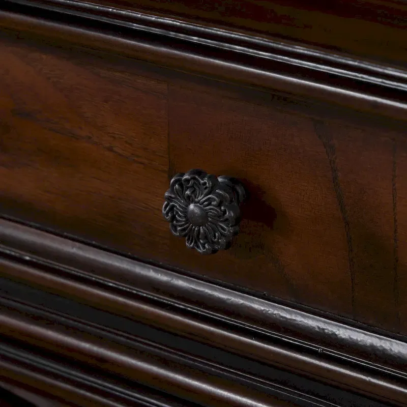 Furniture of America Eugene Traditional 6-Piece Solid Wood Panel Bedroom Set