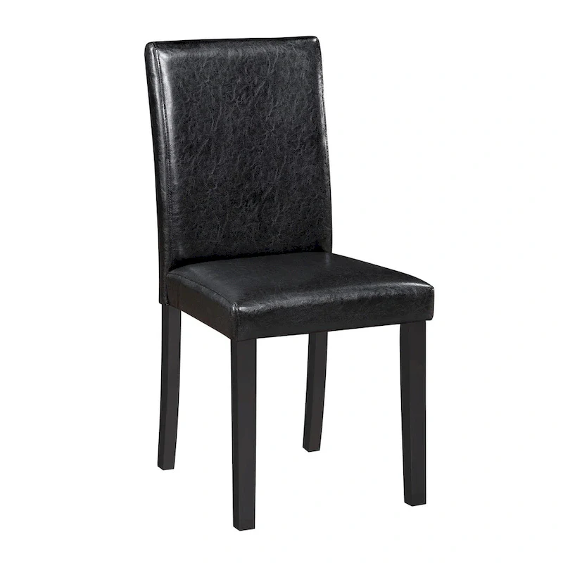 Wooden Dining Table with Rectangular Top and 4 Upholstered Chairs