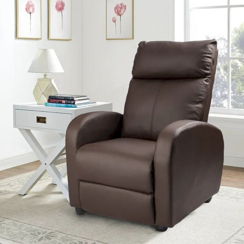 Recliner Chair PU Leather Single Living Room Sofa Recliner