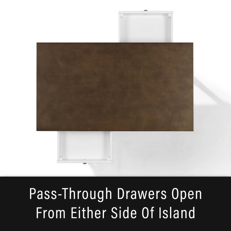 Caitlyn Wood Top Kitchen Island - 23.63d x 42w x 36.25h