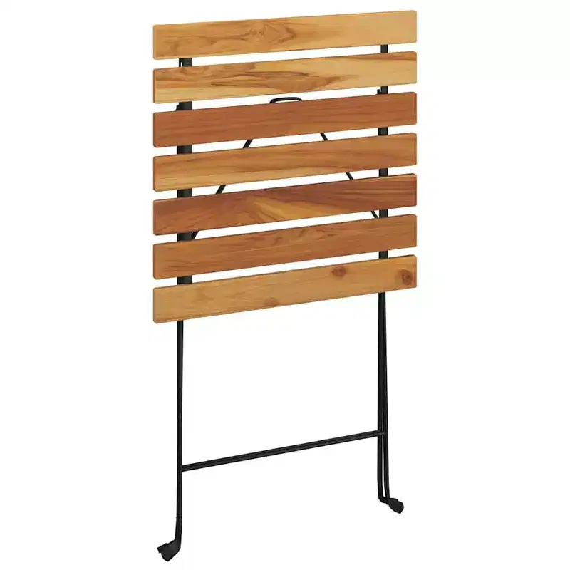 vidaXL 3 Piece Folding Bistro Set Solid Wood Teak and Steel
