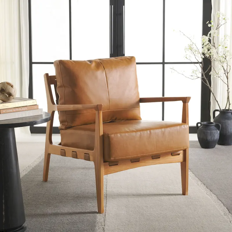 Donie Solid Wood Accent Chair with Cushion (Fully Assembled) - 28 In. W x 33 In. D x 34 In. H