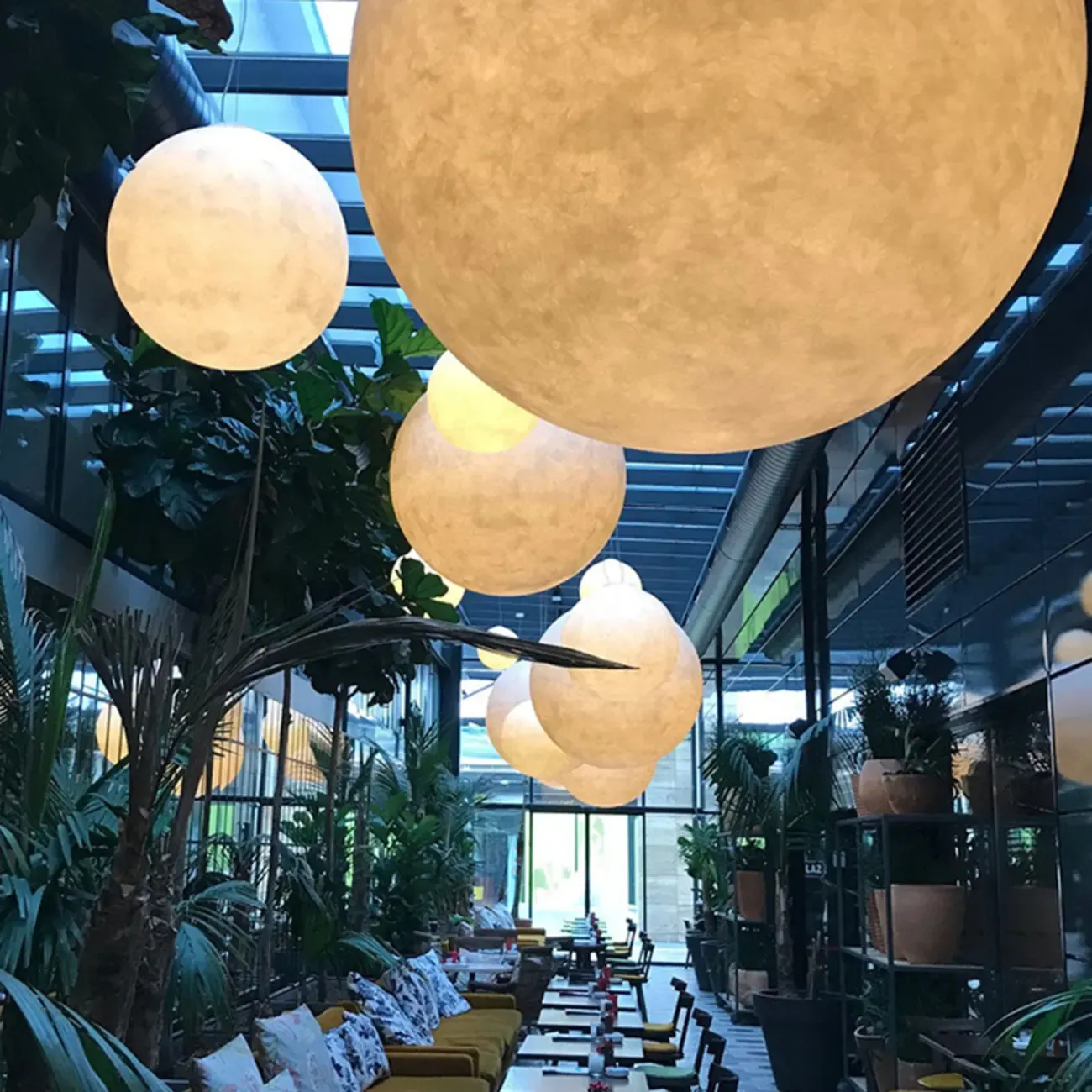 Dimmable 3D Moon Pendant Light for Modern Bedside Decor