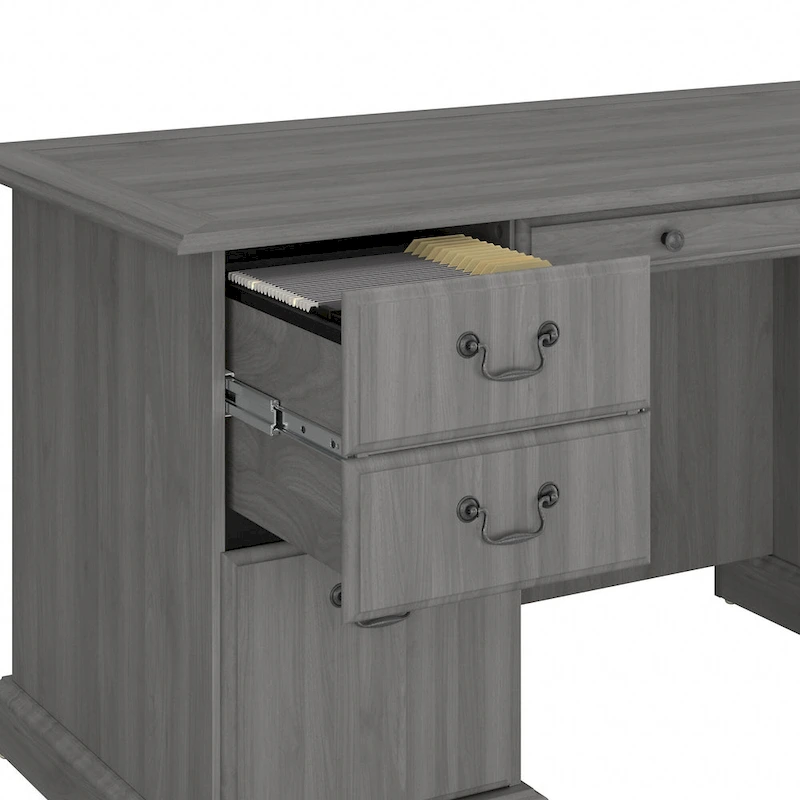 Saratoga Executive Desk, File Cabinet and Bookcases by Bush Furniture