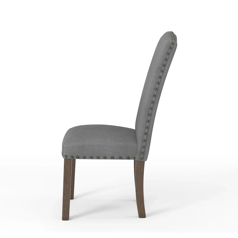 Kerg Rustic Flax Fabric Side Chairs (Set of 2)