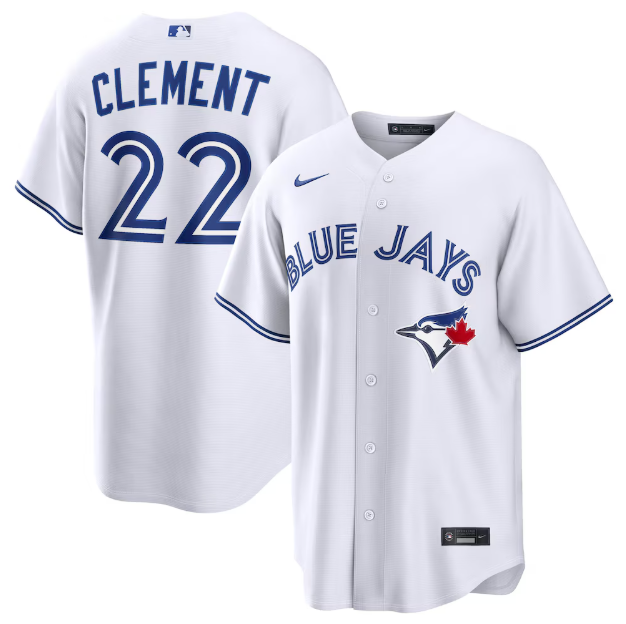 Toronto Blue Jays Ernie Clement White Home Replica Jersey