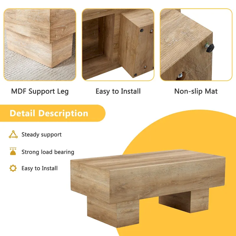 Modern Simple Texture Sticker MDF Coffee Table