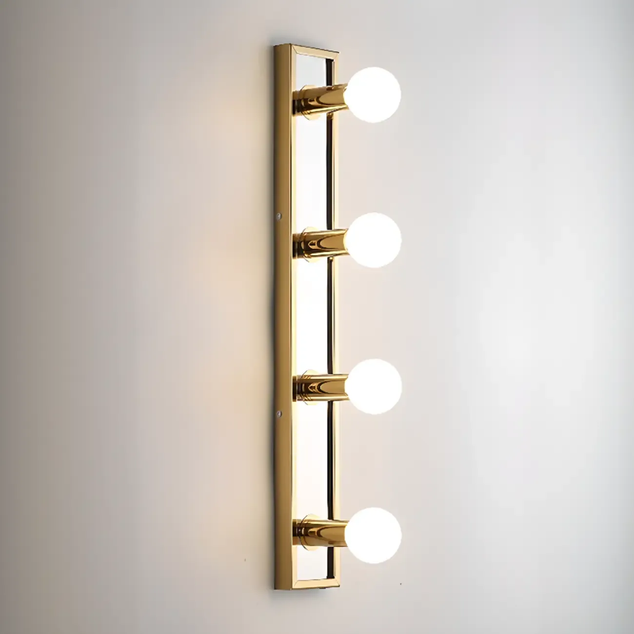 Gold Modern Steel Multi-Bulb Bathroom Light Fixture
