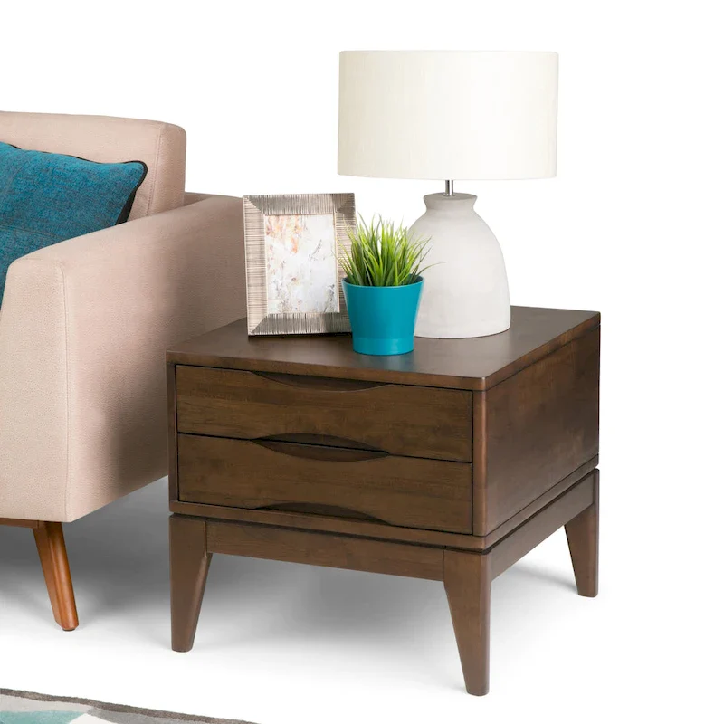 WYNDENHALL Pearson SOLID HARDWOOD 22 inch Wide Square End Side Table - 22 W x 22 D x 20 H