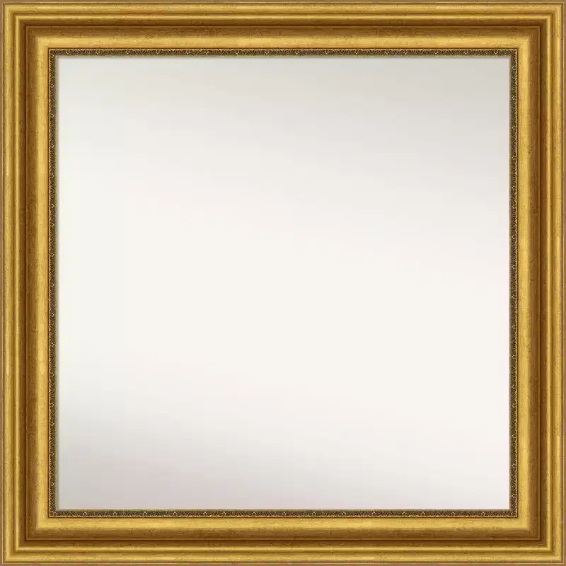 32" x 32" Non-Beveled Parlor Wall Mirror with Polystyrene Frame - Amanti Art