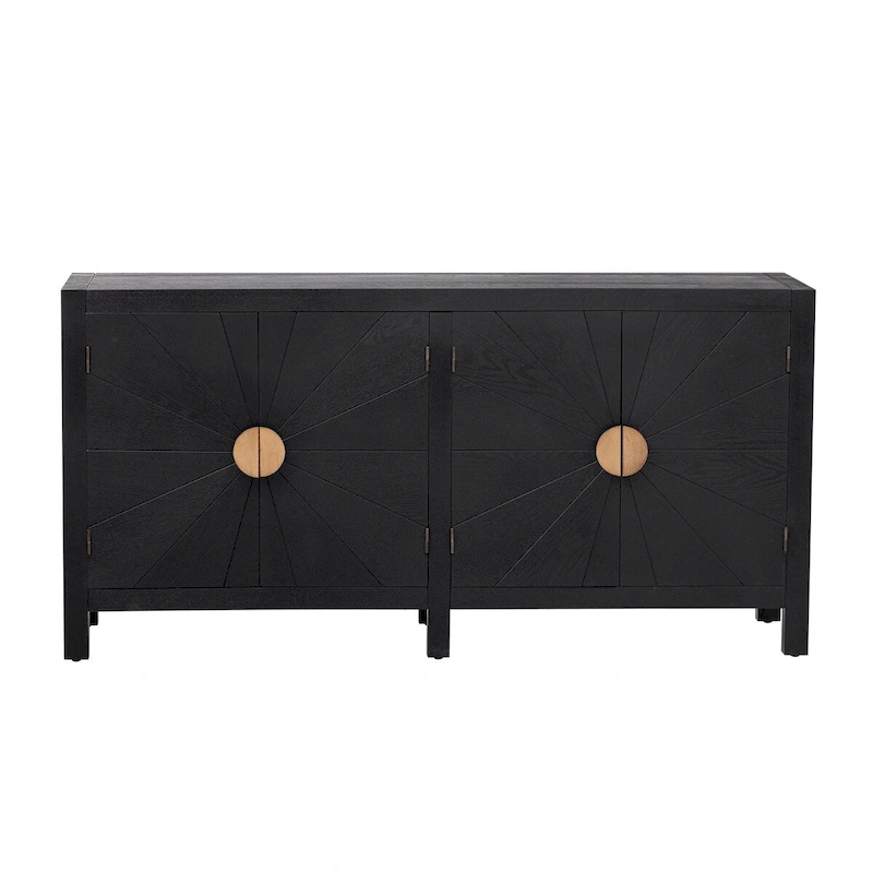 Ash Veneer 60 Sideboard Cabinet with Adjustable Shelves