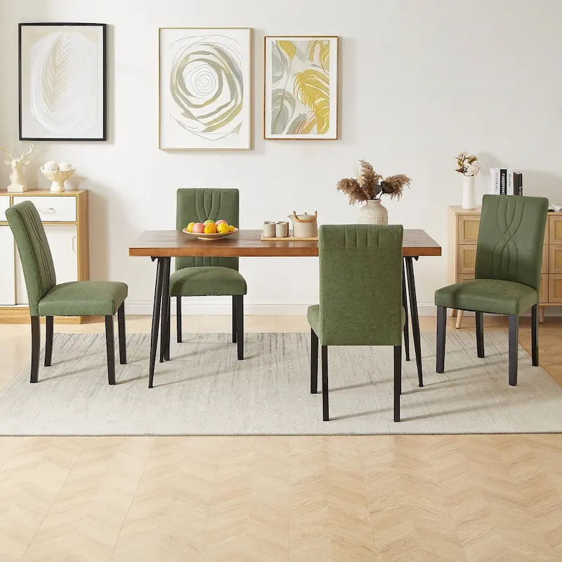 Upholstered Dining Chairs Set of 2/4/6, Fabric Dining Room Kitchen Side Chair, Parson Dining Chairs