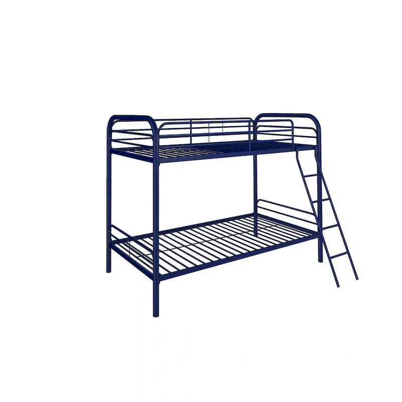Blue / Pink Twin over Twin Metal Bunk Bed, Sleeps 2
