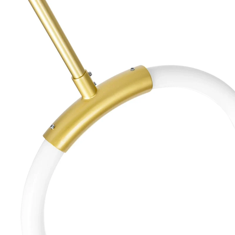 Hoops 1 Light LED Pendant With Satin Gold Finish - Satin Gold