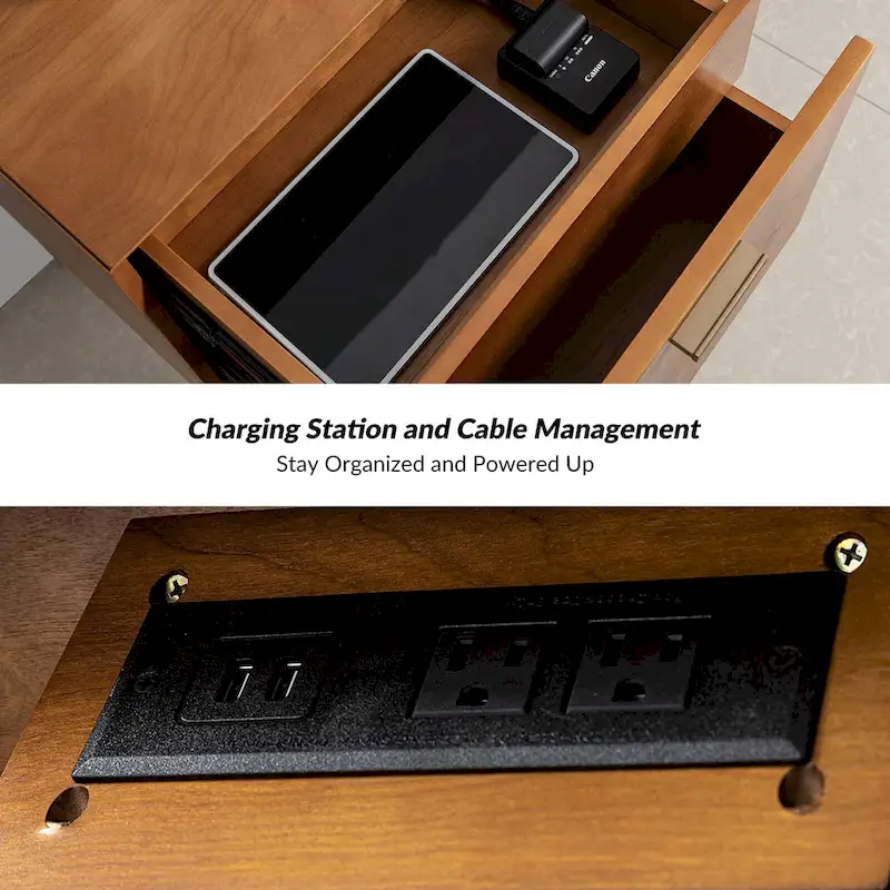 Isabel Mid-Century 2 - Drawer Wood Nightstand by HULALA HOME