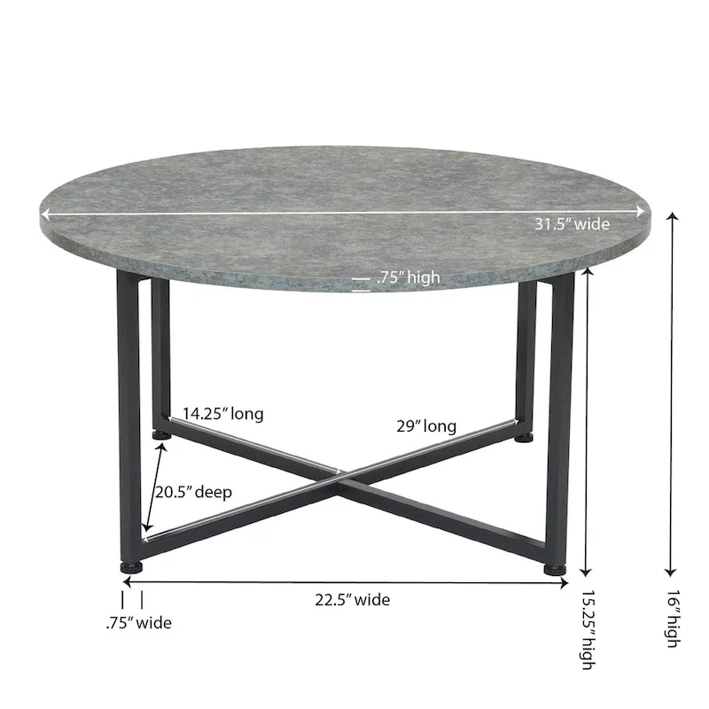 Household Essentials Round Coffee Table - 31.5