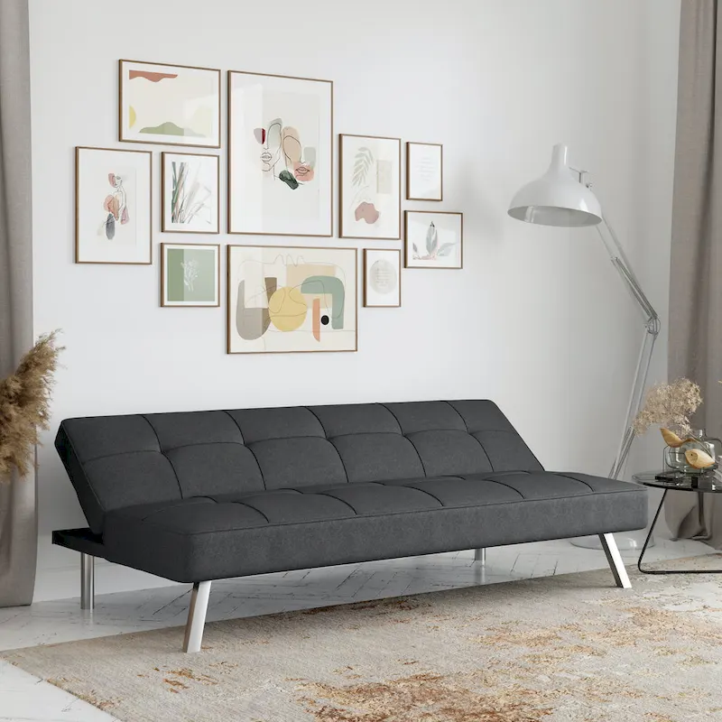 Convertible Sofa with Finger Guard – Sofa, Lounger & Full-Size Bed