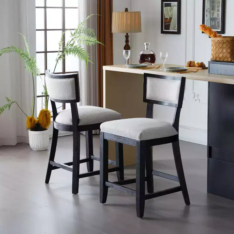 Christopher Knight Home Wina 26.5 Rubberwood Upholstered Counter Stool, Set of 2