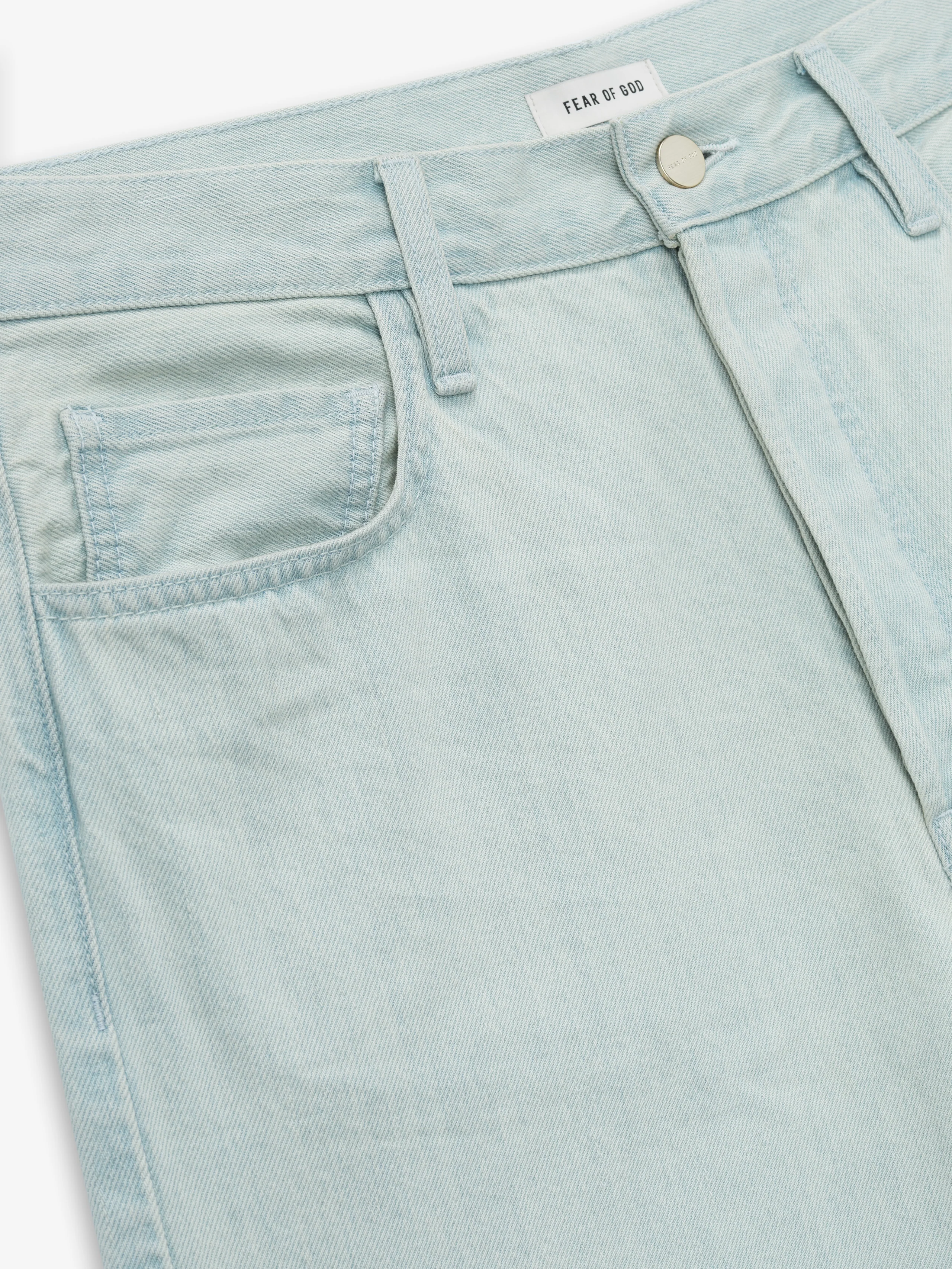 Bleach Washed Denim Straight 5 Pocket